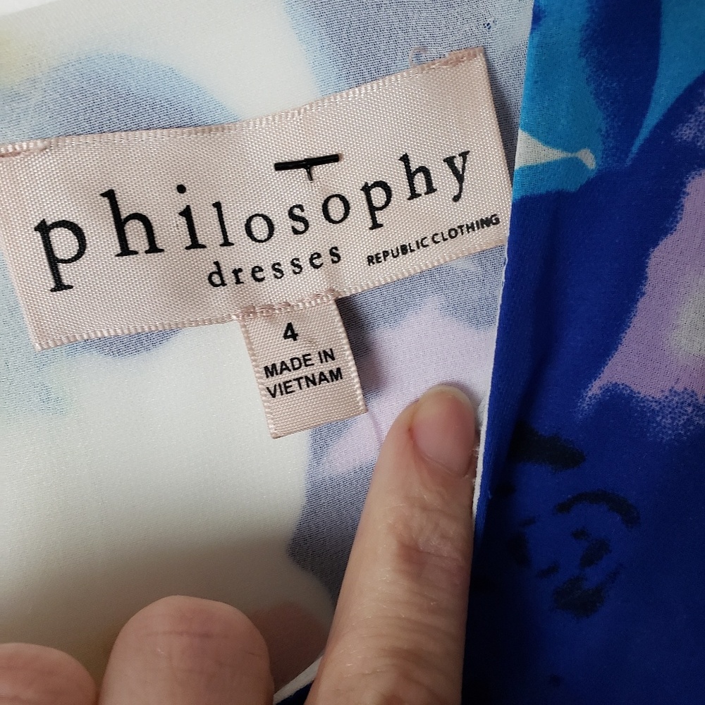 Philosophy Floral Tiered Dress Size 4 - Picture 4 of 8